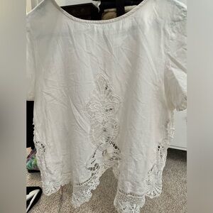 White blouse with fun detail on the back